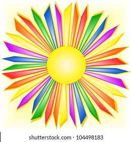 Rainbow sun