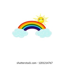 Rainbow and sun