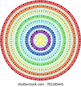 Rainbow sun ornament