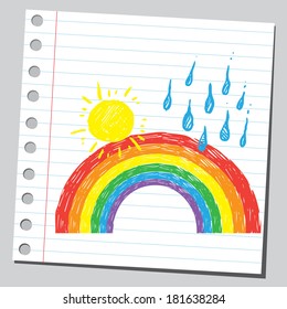 Arcoiris, sol y lluvia