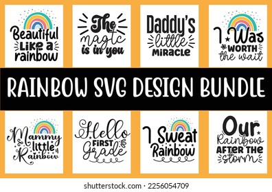 Rainbow svg design bundle eps