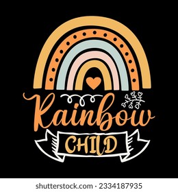 Rainbow SVG Design, Rainbow T-shirt Design