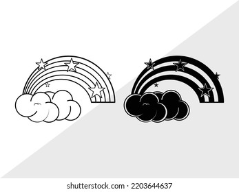 Rainbow SVG Printable Vector Illustration