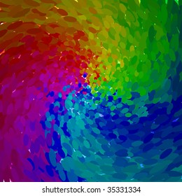 Rainbow swirl background
