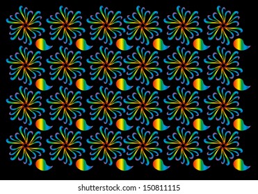 rainbow swirl texture vector art