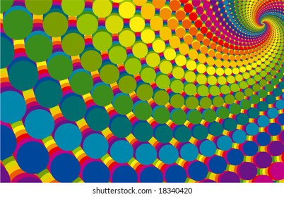 Rainbow swirl vector background.