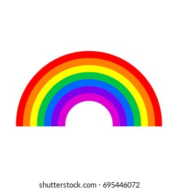 Rainbow symbol isolated on white background. Vector illustration.