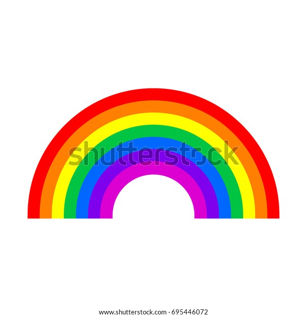 Rainbow Symbol Isolated On White Background Stock Vector (Royalty Free ...