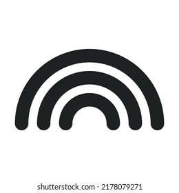 Rainbow Symbol with Outline Icon