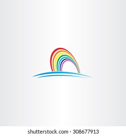 rainbow symbol vector icon spectrum