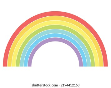 Iris simétrico, fenómeno meteorológico - imagen de un clip vectorial. Arcoiris - imagen infantil