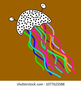Rainbow tail jellyfish