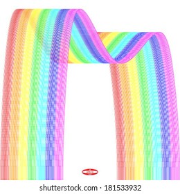 rainbow tape on white background vector