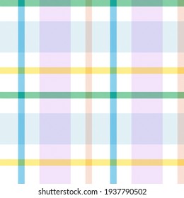 Rainbow Tartan Glen Plaid textured seamless pattern suitable for fashion textiles and graphics