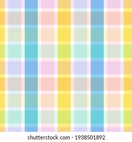 Rainbow Tartan Glen Plaid textured seamless pattern suitable for fashion textiles and graphics