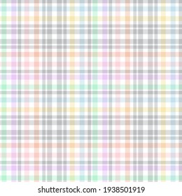Rainbow Tartan Glen Plaid textured seamless pattern suitable for fashion textiles and graphics