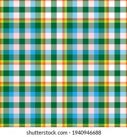 Rainbow Tartan Glen Plaid textured seamless pattern suitable for fashion textiles and graphics