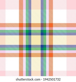 Rainbow Tartan Glen Plaid textured seamless pattern suitable for fashion textiles and graphics