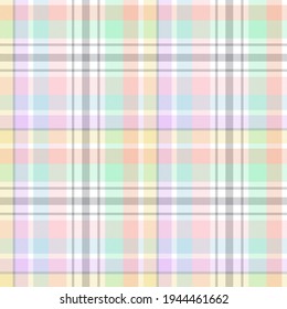 Rainbow Tartan Glen Plaid textured seamless pattern suitable for fashion textiles and graphics