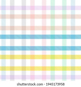 Rainbow Tartan Glen Plaid textured seamless pattern suitable for fashion textiles and graphics