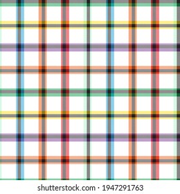 Rainbow Tartan Glen Plaid textured seamless pattern suitable for fashion textiles and graphics