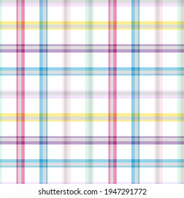 Rainbow Tartan Glen Plaid textured seamless pattern suitable for fashion textiles and graphics