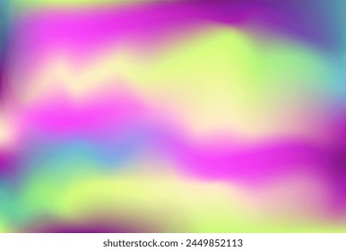 Rainbow template cyan purple leafy jade print. Holiday print for label cover packaging social media flyer postcard. Neon lime beige violet lilac background. Mauve pink green azure blur fog banner.