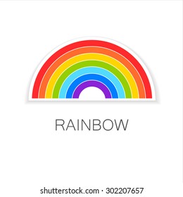 Rainbow - template logo. Symbol of happiness and success.