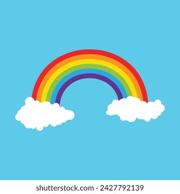 Diseño de ilustración vectorial de plantilla de arco iris