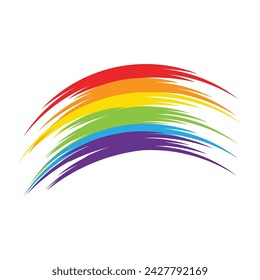Diseño de ilustración vectorial de plantilla de arco iris
