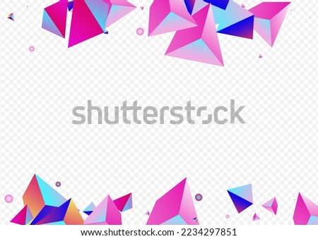 Rainbow Tetrahedron Vector Transparent Background. Holographic Graphic Elements Layout. Bright Flying Glass Cover. Magical Crystal Minimalist Poster.