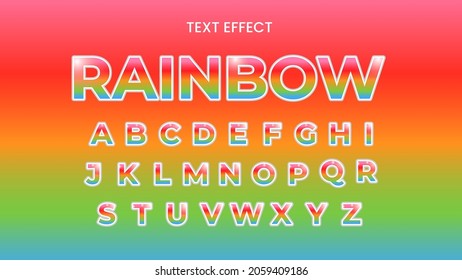 Rainbow Text Effect Editable Text