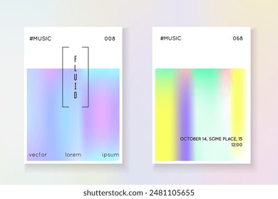 Rainbow Texture. 1980 Poster. Pearlescent Foil. Chrome Effect. Colourful 90s Illustration. Purple Color Paper. Plastic Vector. Violet Rainbow Texture