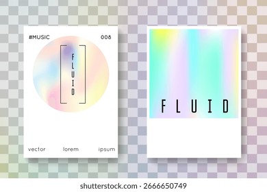 Textura del arco iris. Concepto gráfico. Presentación del holograma. Cartel holográfico. Cubierta de color violeta. Folleto de negocios de los 90. Vector pastel. Textura púrpura del arco iris