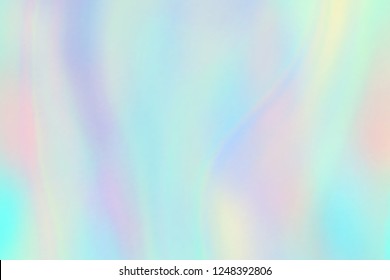 Rainbow texture. Hologram foil iridescent background. Pastel fantasy unicorn vector pattern