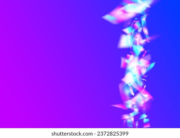 Rainbow Texture. Laser Flare. Violet Retro Sparkles. Birthday Glare. Shiny Abstract Illustration. Digital Foil. Crystal Art. Falling Confetti. Pink Rainbow Texture