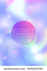 Rainbow Texture. Minimal Shape. Tech Banner. Holographic Presentation. Purple Space Pattern. Round Iridescent Composition. Dynamic Flyer. Trendy Dots. Violet Rainbow Texture