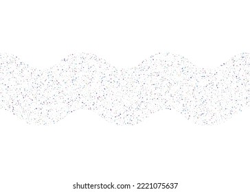Rainbow Texture. Party Element. Unicorn Art. Purple Retro Background. Shiny Carnaval Illustration. Kaleidoscope Tinsel. Digital Foil. Falling Confetti. Violet Rainbow Texture