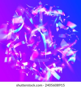 Rainbow Texture. Surreal Foil. Shiny Prism. Flying Art. Carnival Sparkles. Falling Background. Violet Laser Tinsel. Blur Realistic Gradient. Pink Rainbow Texture