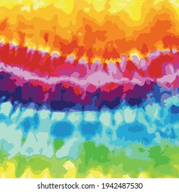 Rainbow texture in tie dye style for textile and background