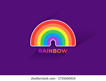 Rainbow thin line icon, LGBT symbol. Modern vector illustration. Pride. 