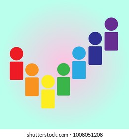 A Rainbow tick to show support for LBGT marriage and other issues