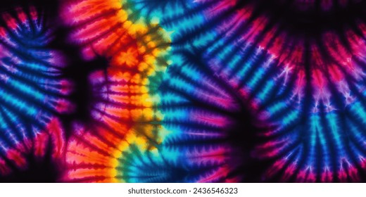 Rainbow tie dye pattern Ink , colorful tie dye pattern abstract background. Tie Dye two Tone Clouds . Abstract batik brush seamless and repeat pattern design