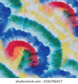 Rainbow Tie Dye Pattern. Tie Dye Swirl. Tie Dye Vector. Red Curve Repeat. Tiedye Music Shirt. Blue Color Swirl Background. Seamless Tiedye Curve. Seamless Tie dye Pattern. Unicorn Watercolor Vector