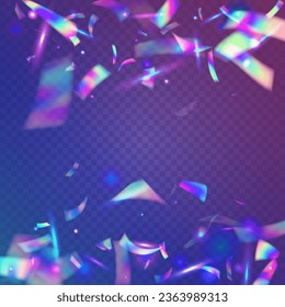 Rainbow Tinsel. Birthday Sparkles. Disco Prism. Fiesta Art. Metal Colorful Gradient. Falling Effect. Glitter Foil. Violet Retro Texture. Purple Rainbow Tinsel