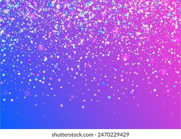 Rainbow Tinsel. Cristal Poster. Modern Ribbon. Festive Glitter. Happy Isolated Backdrop. Purple Disco Sparkle. Carnaval Effect. 3d Texture. Blue Rainbow Tinsel