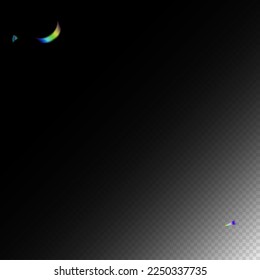 Rainbow Tinsel. Silver Transparent Falling Particles. Flying Hologram Confetti. Holo Glam Effect Rainbow Bokeh. Blue, Purple, Green Celebration Background.  Gradient Overlay Vivid Foil Tinsel.