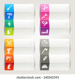 Rainbow - Tools and Construction icons / Navigation template