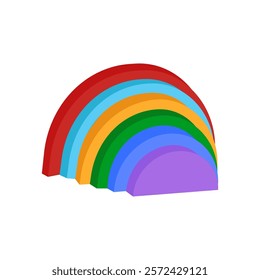 Rainbow Toy, Kindergarten Vector Illustration