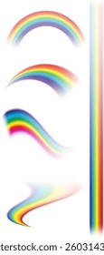 Rainbow with translucent color and bright tones